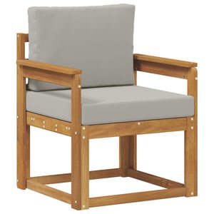 vidaXL Външен диван Солидно акациево дърво и полиестер