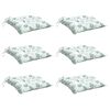vidaXL Възглавници за столове, 6 бр, на листа, 40x40x7 см, плат