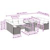 vidaXL Градински Софа Комплект с възглавница 11 pcs Кафяво Полиратан