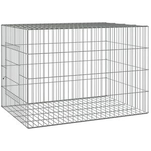 vidaXL Клетка за зайци, 78x54x54 см, поцинковано желязо