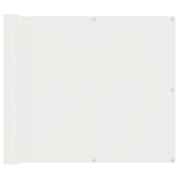 vidaXL Балконен екран Бял 100 x 500 cm Оксфордска тъкан
