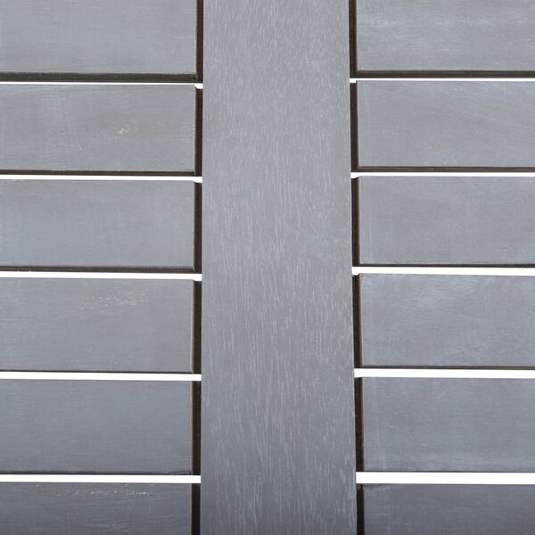 vidaXL Градинска маса, сива, 80x80x74 см, акация масив