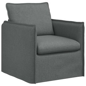 vidaXL Диван Тъмен сив 75 x 82 x 85 см текстил