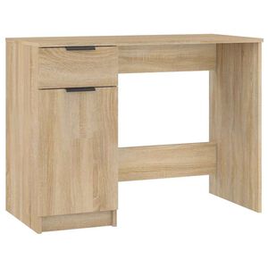 vidaXL Бюро, дъб сонома, 100x50x75 см, инженерно дърво