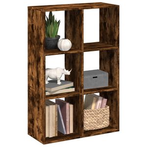 vidaXL Разделител за стая / библиотека, опушен дъб, 69,5x29x103,5 см