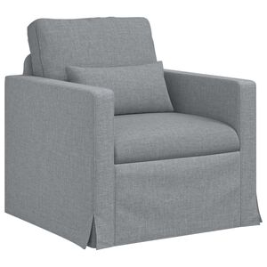vidaXL Диван Светлосиво 78 x 78 x 80 см текстил