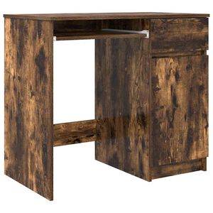 vidaXL Бюро, опушен дъб, 86x49x76 см, инженерно дърво