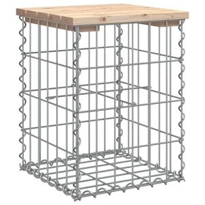 vidaXL Градинска пейка габионен дизайн 33x31x42 см борово дърво масив