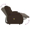 vidaXL 4-местен масажен реклайнер с държачи за чаши, кафяв, еко кожа
