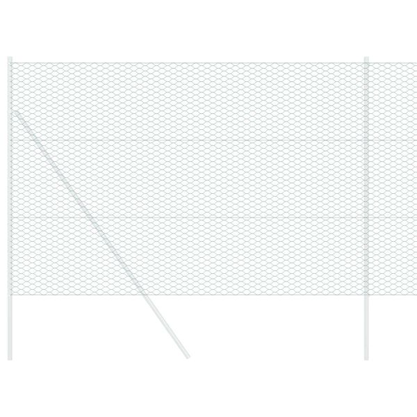 vidaXL Шестоъгълна ограда Зелен 1.6 x 50 m Стомана