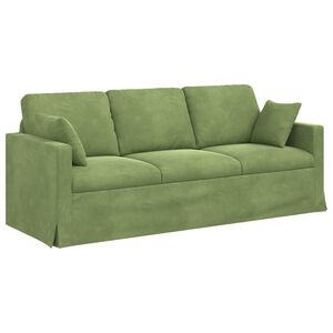 vidaXL Диван Светло зелено 198 x 78 x 80 см Кадифе