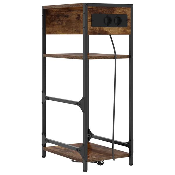 vidaXL Нощен шкаф Димян дъб 40 x 27 x 76 см Инженерно дърво