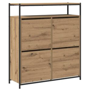 vidaXL Шкаф за обувки 100 x 34 x 112 см Инженерна дървесина