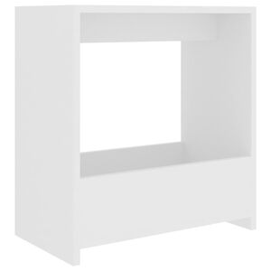 vidaXL Помощна маса, бяла, 50x26x50 см, инженерно дърво