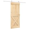 vidaXL Преплъзваща се врата 80 x 210 cm Естествено и бяло