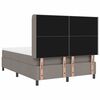 vidaXL Легло с пружинирана основа с матрак Таупе 160 x 200 cm текстил