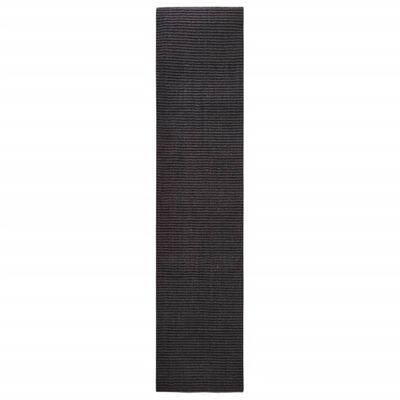 vidaXL Килимче от сизал за стълб за драскане, черно, 80x350 см