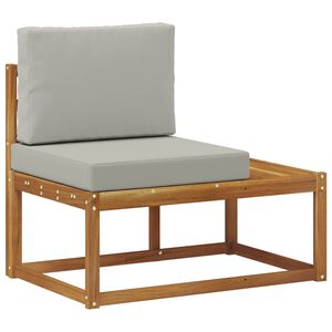 vidaXL Външен край на диван с възглавница Естествен 91 x 63 x 73 см