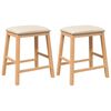 vidaXL Бар столове с възглавници 2 бр масивна дървесина гума