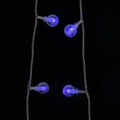 vidaXL Светещи топки стрингове 20 м 200 LED сини 8 функции