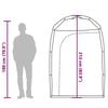 vidaXL Палатка за душ, сива, водоустойчива