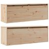 vidaXL Стенни шкафове, 2 бр, 100x30x35 см, борово дърво масив