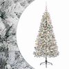 vidaXL Изкуствена коледна елха с топки 120 см 150 LED светодиода