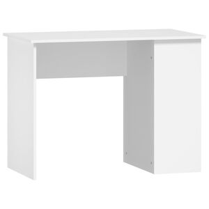 vidaXL Бюро, бяло, 100x55x75 см, инженерно дърво