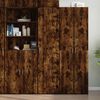 vidaXL Висок шкаф, опушен дъб, 45x42,5x185 см, инженерно дърво