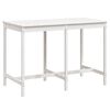 vidaXL Градинска маса, бяла 159,5x82,5x110 см, борово дърво масив