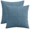 vidaXL Калъфка за възглавница 2 pcs ALMELO Синьо 40 x 40 cm кордурой