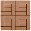 vidaXL Плочка за decking 11 pcs Кафяво 30 x 30 cm WPC