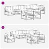 vidaXL Комплект дивани за открито 8 pcs Натурален и Крема