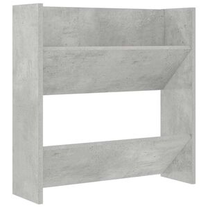 vidaXL Стенен шкаф за обувки, бетонно сив, 60x18x60 см, ПДЧ