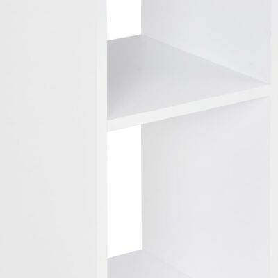 vidaXL Бар маса, бяло и антрацитно сиво, 60x60x110 см
