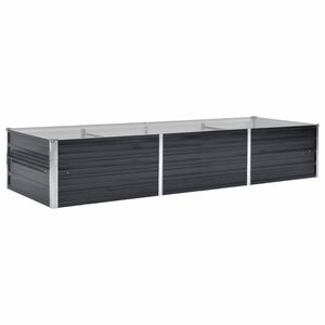 vidaXL Градинска висока леха антрацит 240x80x45 см поцинкована стомана
