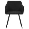 323099 vidaXL Dining Chairs 2 pcs Black Fabric