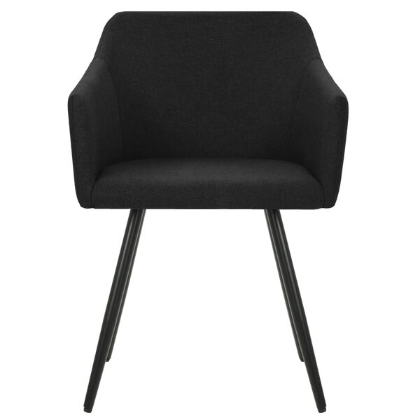 323099 vidaXL Dining Chairs 2 pcs Black Fabric