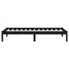 vidaXL Рамка за легло без матрак, черен, 100x200 см, масивно дърво