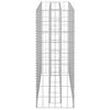 vidaXL Габион повдигната леха, поцинкована стомана, 90x30x90 cм