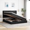 vidaXL Легло с място за съхранение и матрак Черно 180 x 200 cm