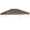 vidaXL Покрив за шатра, 310 г/м&sup2;, 3x3 м, таупе