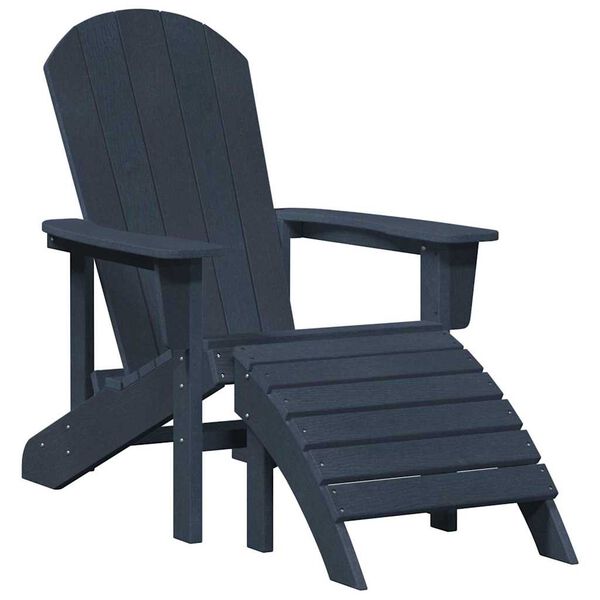 vidaXL Стол Adirondack Морски син 82 х 74 х 92 см HDPE