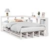 vidaXL Легло с етажерка за книги, без матрак, 120x200 см, бор масив