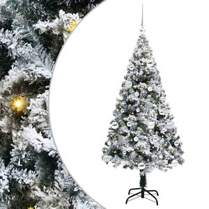 vidaXL С изкуствено коледно дърво с 150 LED светодиода Бяло 150 cm