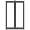 vidaXL Крака за бар маса, Т-образни, 2 бр., антрацит, 60x35x(90-91) см, стомана