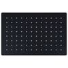 vidaXL Rainshower душ пита, инокс, 30x20 cм, правоъгълна, черна