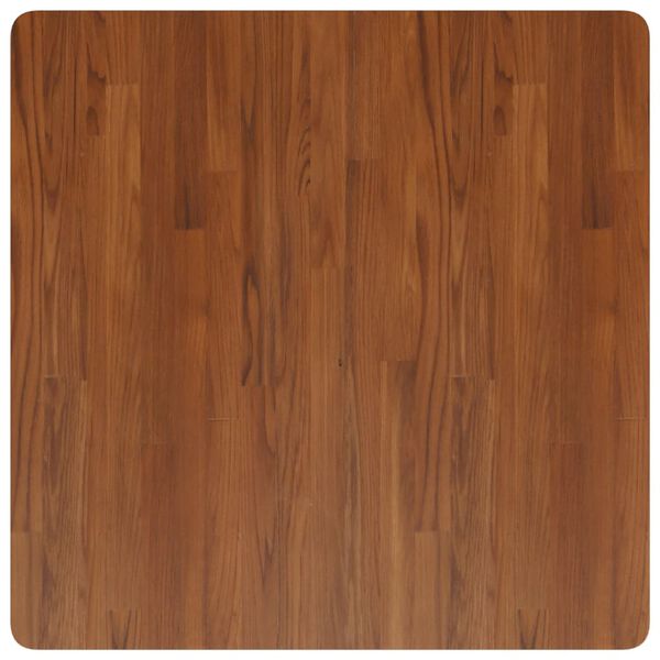 vidaXL Квадратен плот за маса, тъмнокафяв, 80x80x1,5 см, дъб масив