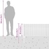 vidaXL Ограда с пост Сребрист 0,6 x 25 м Стомана