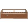 vidaXL 3-местно дневно легло чекмеджета кафяво/мед бор масив 90х200 см